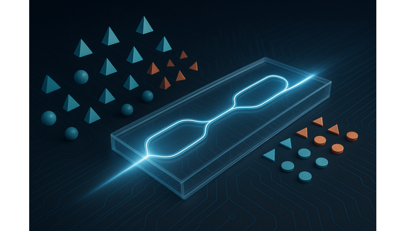 Bild von der Klassifikation von Datenpunkten mittels eines photonischen Quantencomputers.