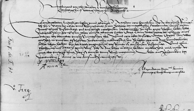 Königliches Reskript (1521), mit dem Georg Tannstetter von seiner Lektur dispensiert wird