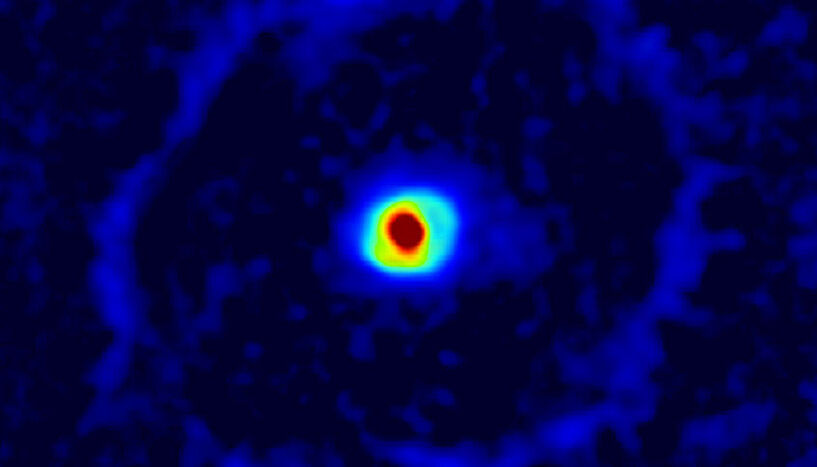 elliptische Gasschale beobachtet durch Radiointerferometer ALMA