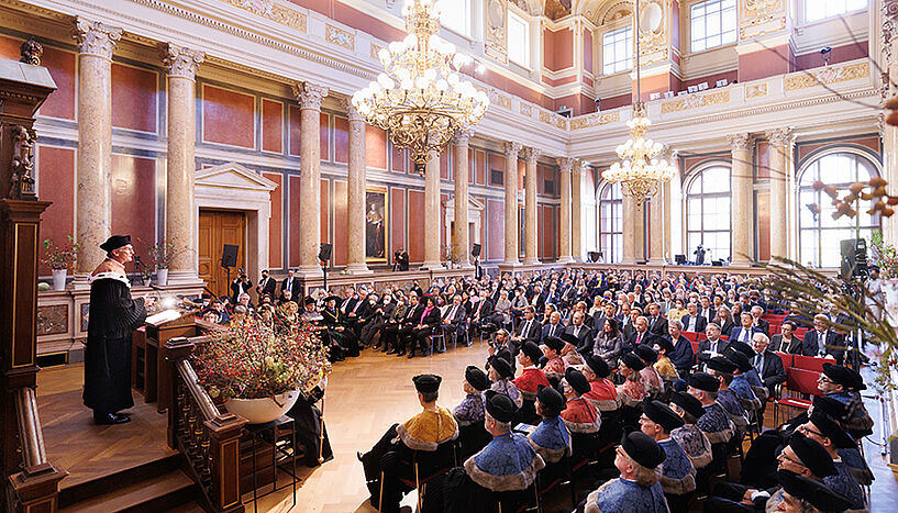 Festive inauguration of Sebastian Schütze as new Rector of the University of Vienna.