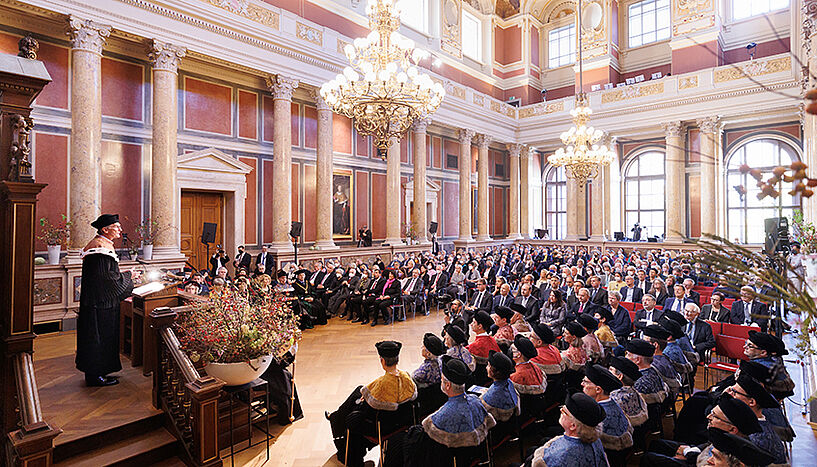 Festive inauguration of Sebastian Schütze as new Rector of the University of Vienna.
