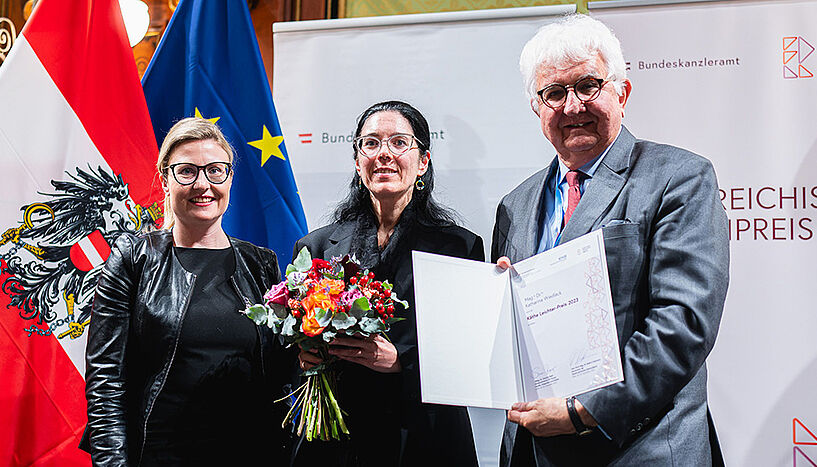 Katharina Wiedlack erhält Käthe Leichter-Preis der Österreichischen Nationalbank.