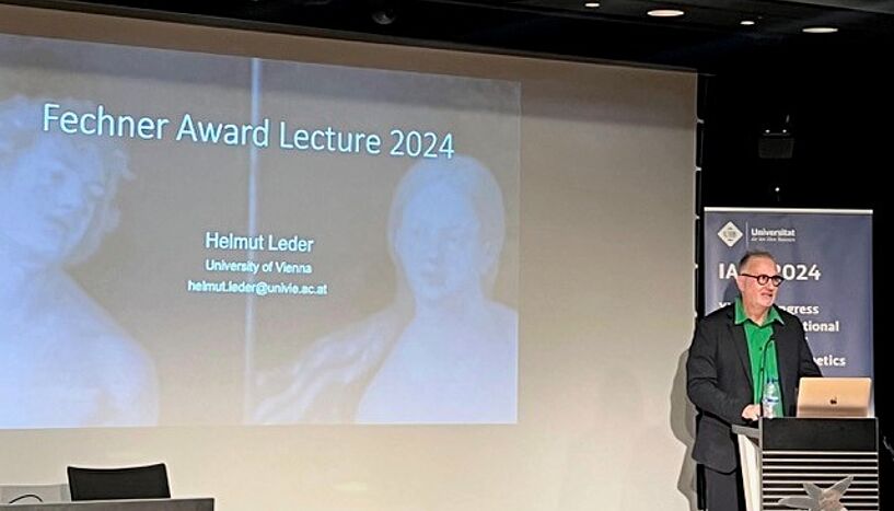 Helmut Leder bei der Fechner Award Lecture