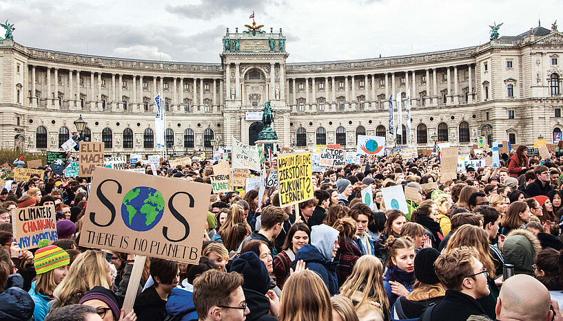 Klimaprotest auf dem Heldenplatz in Wien