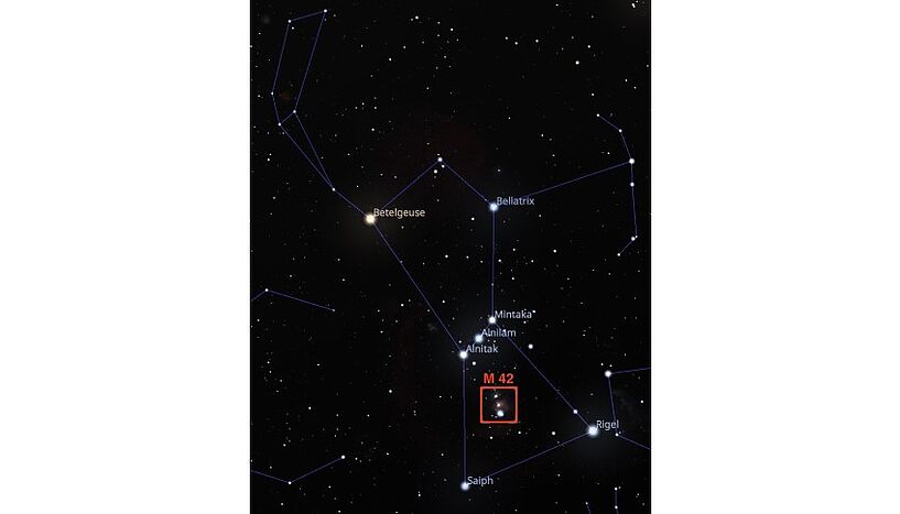 Abb. 3: Bild des Orion-Sternbildes.
